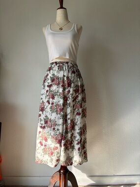 Floral maxi vintage skirt with pockets 🪽